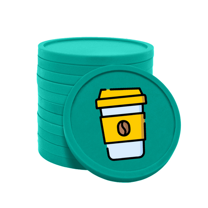 Jetons pour buvette café à emporter Ø29 mm - 100 pièces