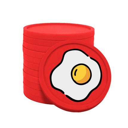 Jetons pour buvette œuf au plat Ø29 mm - 100 pièces