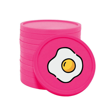Jetons pour buvette œuf au plat Ø29 mm - 100 pièces