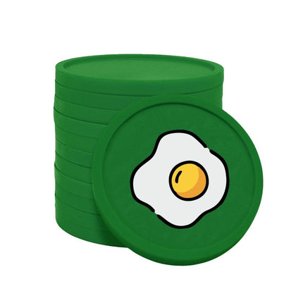 Jetons pour buvette œuf au plat Ø29 mm - 100 pièces