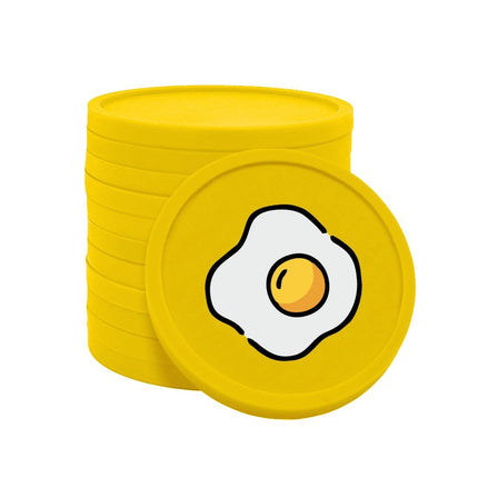Jetons pour buvette œuf au plat Ø29 mm - 100 pièces
