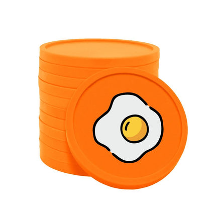 Jetons pour buvette œuf au plat Ø29 mm - 100 pièces