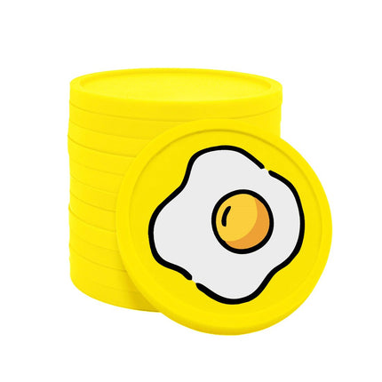 Jetons pour buvette œuf au plat Ø29 mm - 100 pièces