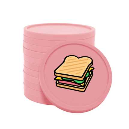 Jetons pour buvette sandwich Ø29 mm - 100 pièces