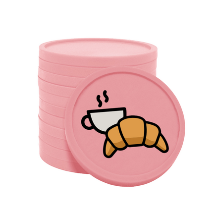 Jetons pour buvette café croissant Ø29 mm - 100 pièces