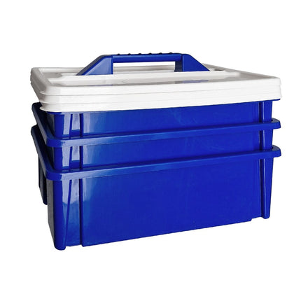 Boîte de rangement empilable avec couvercle pour 2000 jetons