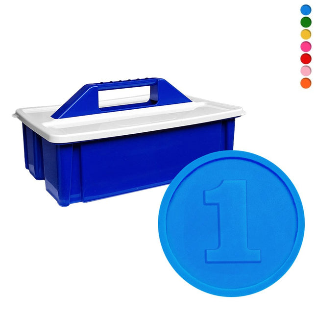 Boîte de rangement avec jetons pour buvette Ø29 mm - 2000 pièces