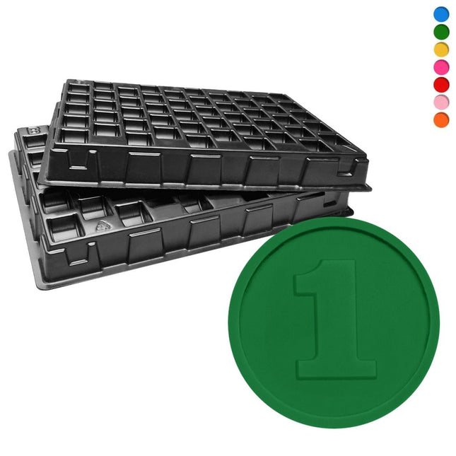 Casiers de rangement avec jetons pour buvette Ø29 mm - 1000 pièces