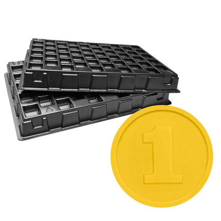 Casiers de rangement avec jetons pour buvette Ø29 mm - 1000 pièces