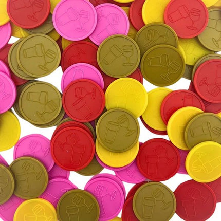 Jetons pour buvette bière et vin en relief - Ø29 mm - 250 pièces