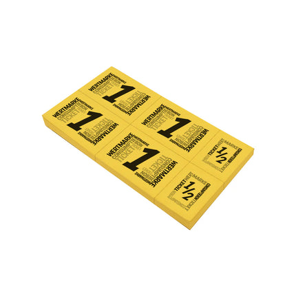 Carnet de tickets avec un et un demi-ticket - 5 consommations - 50 tickets