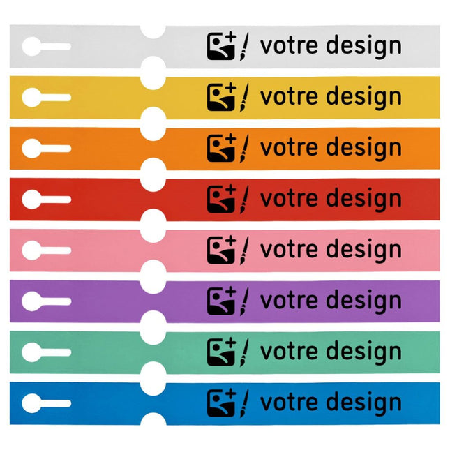 Étiquettes à boucle personnalisées - 250 x 25 mm- 4 voies - 100 étiquettes