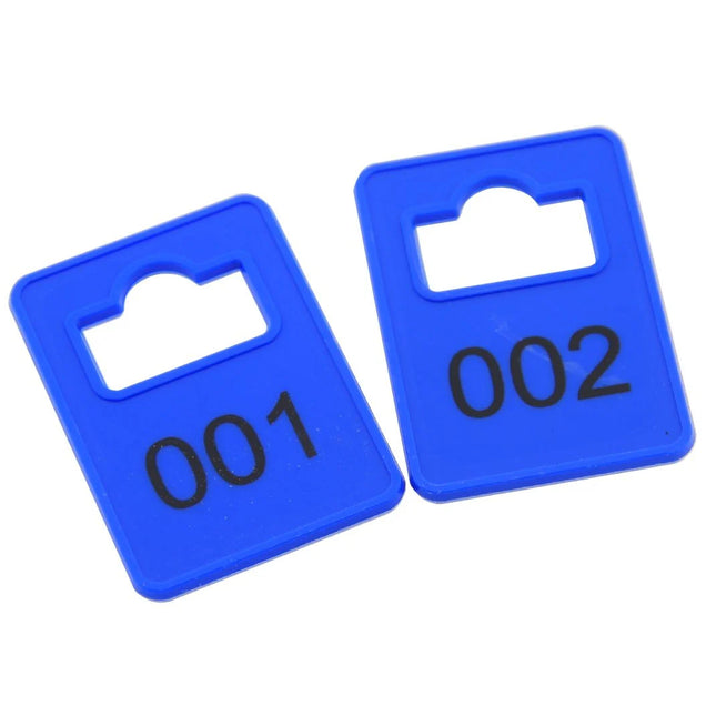 Jeton vestiaire numéroté Tiffany 36 x 50 mm - plusieurs options disponibles - 100 pièces