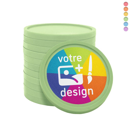 Jetons personnalisés recyclés - Ø29 mm - 100 pièces