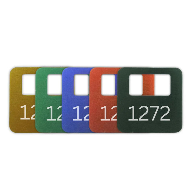 Jeton vestiaire numéroté en aluminium 35 x 35 mm personnalisé - par pièce