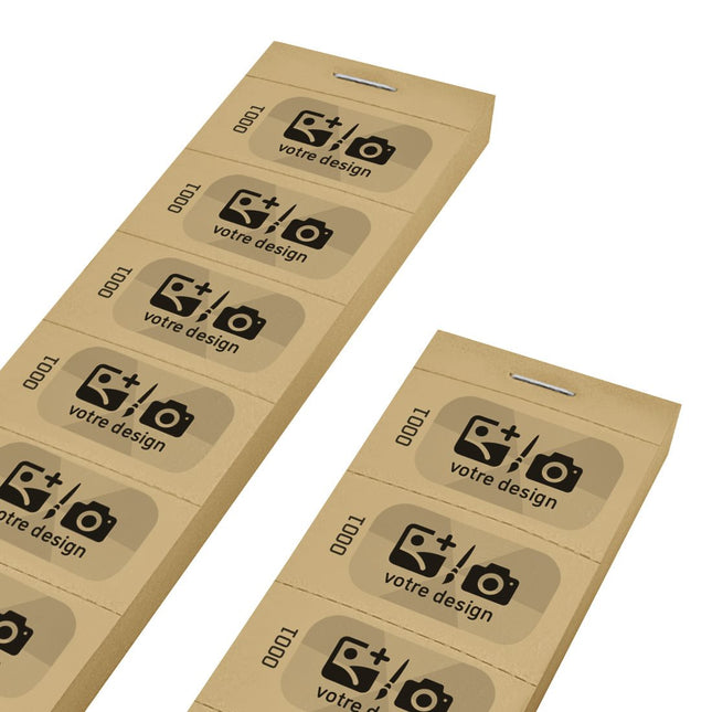 Carnet de tickets à personnaliser numérotés - 1000 tickets