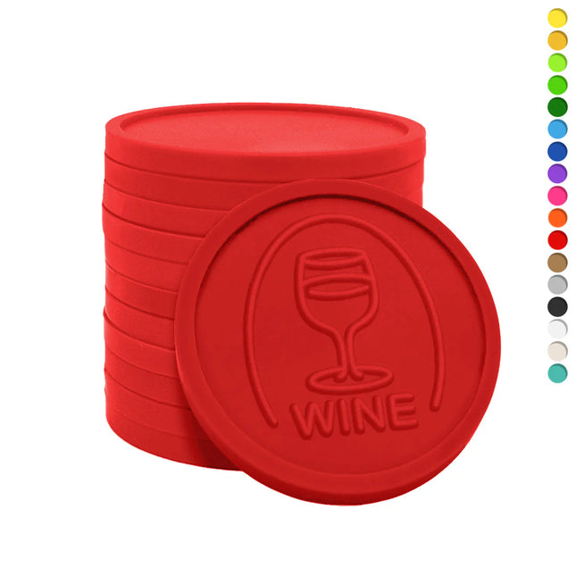 Jetons pour buvette verre de vin en relief - Ø29 mm - 250 pièces