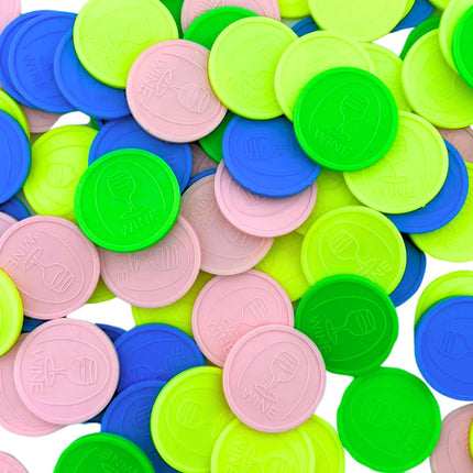 Jetons pour buvette verre de vin en relief - Ø29 mm - 250 pièces