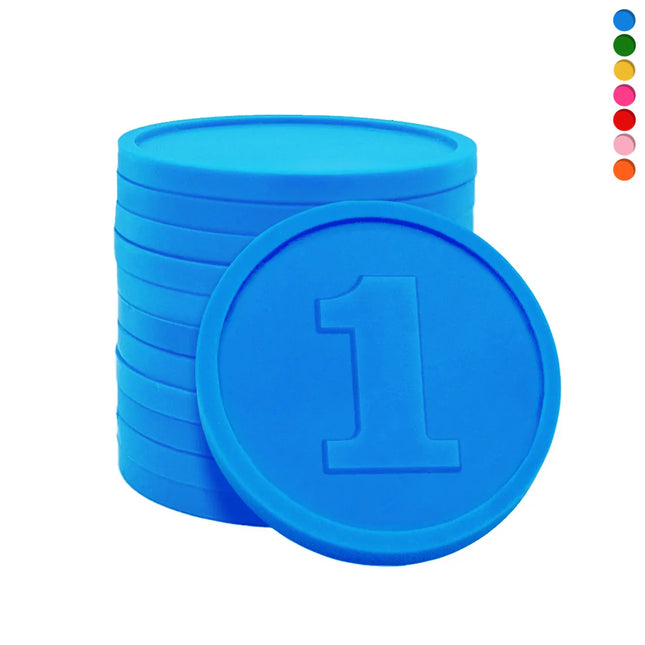 Jetons pour buvette avec chiffre 1 Ø29 mm - 250 pièces