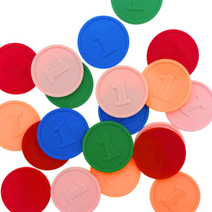 Jetons pour buvette avec chiffre 1 Ø29 mm - 250 pièces