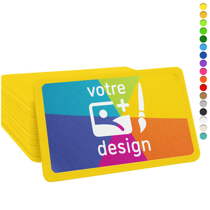 Jetons personnalisés rectangle - 65 x 43 mm - 100 pièces