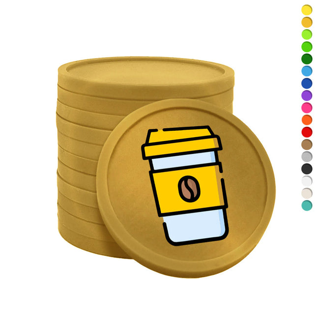 Jetons pour buvette café à emporter Ø29 mm - 100 pièces