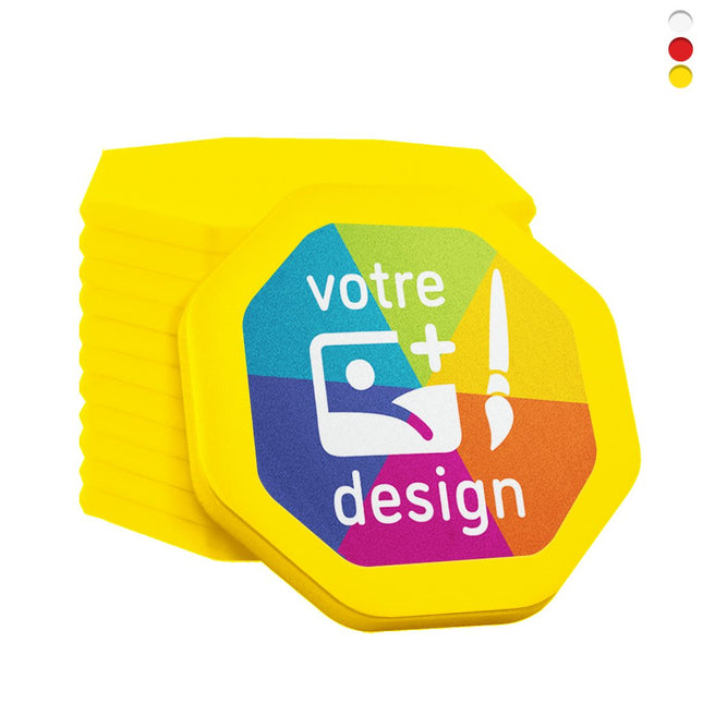 Jetons personnalisés octogone- 38 x 38 mm - 100 pièces