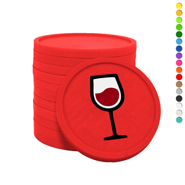 Jetons pour buvette verre de vin Ø29 mm - 100 pièces
