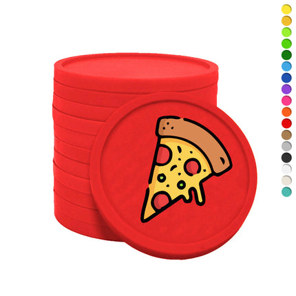 Jetons pour buvette pizza Ø29 mm - 100 pièces