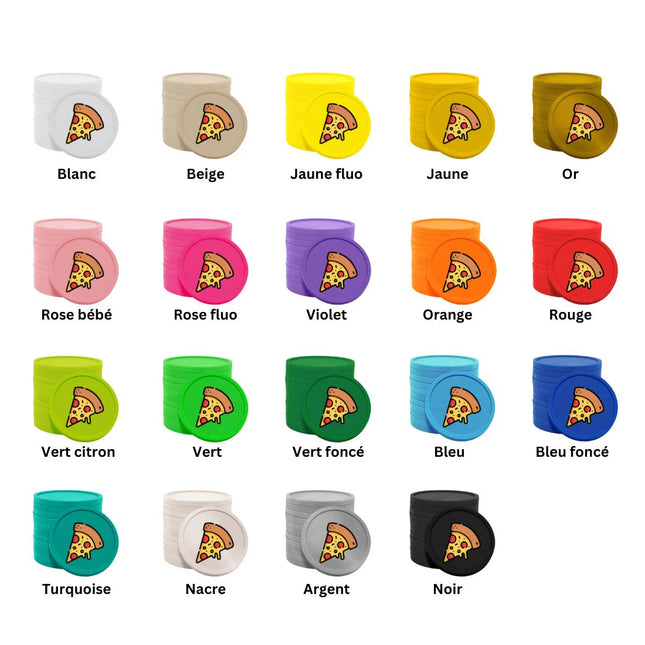 Jetons pour buvette pizza Ø29 mm - 100 pièces