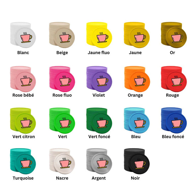 Jetons pour buvette tasse de café Ø29 mm - 100 pièces