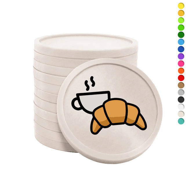 Jetons pour buvette café croissant Ø29 mm - 100 pièces