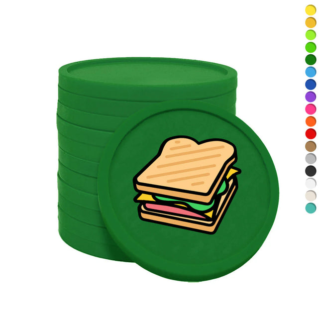Jetons pour buvette sandwich Ø29 mm - 100 pièces