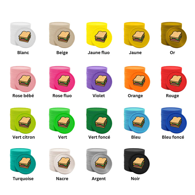 Jetons pour buvette sandwich Ø29 mm - 100 pièces
