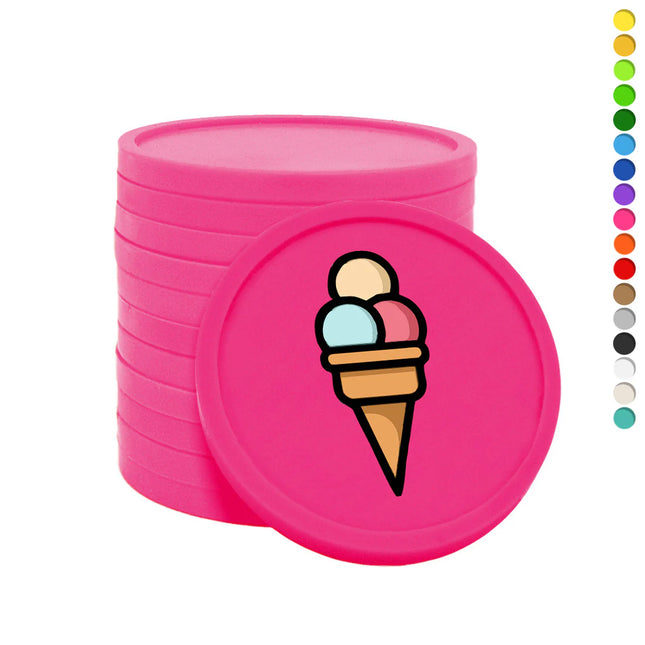 Jetons pour buvette glace Ø29 mm - 100 pièces