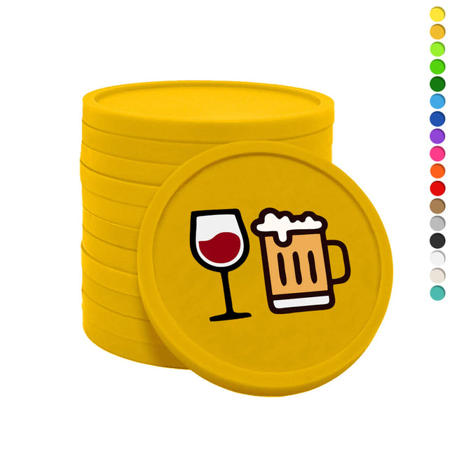 Jetons pour buvette bière et vin Ø29 mm - 100 pièces