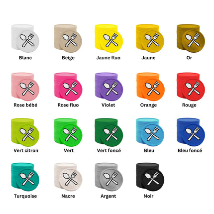 Jetons pour buvette couverts fourchette & cuillère Ø29 mm - 100 pièces