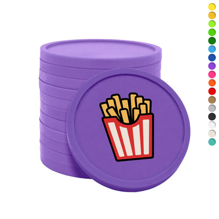 Jetons pour buvette barquette à frites Ø29 mm - 100 pièces
