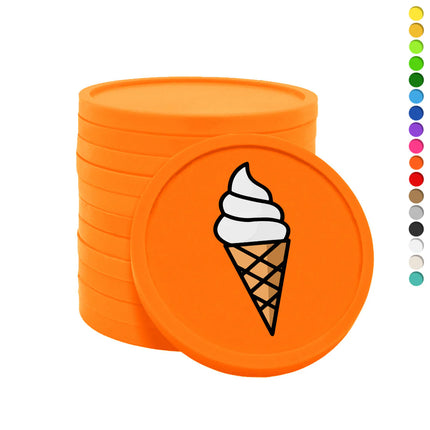 Jetons pour buvette glace à l'italienne Ø29 mm - 100 pièces