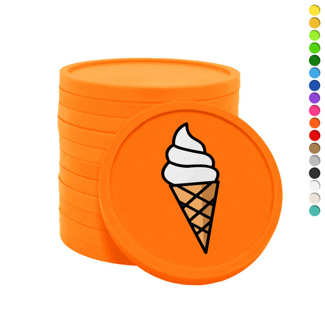 Jetons pour buvette glace à l'italienne Ø29 mm - 100 pièces