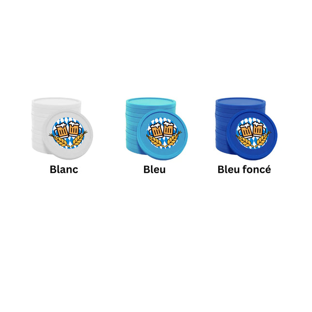 Jetons pour buvette Oktoberfest avec épis de blé Ø29 mm - 100 pièces