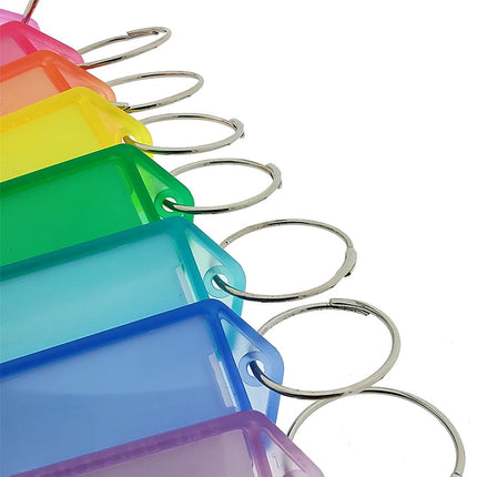 Porte-clés avec anneau - 60 x 27 mm - 100 pièces