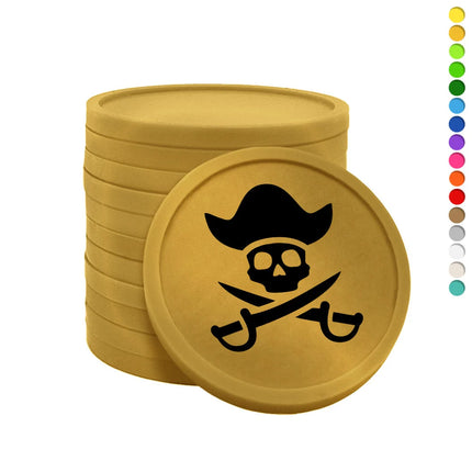 Jetons pour buvette pièce de pirate Ø29 mm - 100 pièces