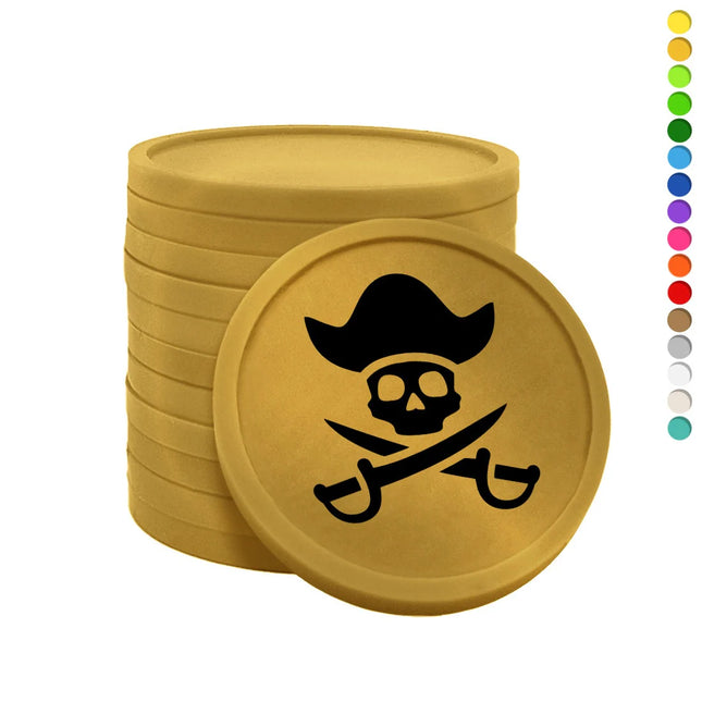 Jetons pour buvette pièce de pirate Ø29 mm - 100 pièces