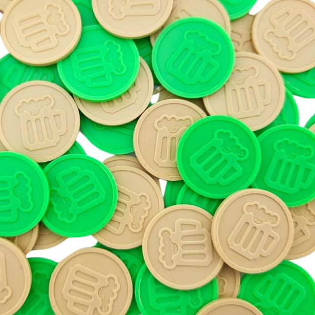 Jetons pour buvette chope de bière en relief - Ø29 mm - 250 pièces