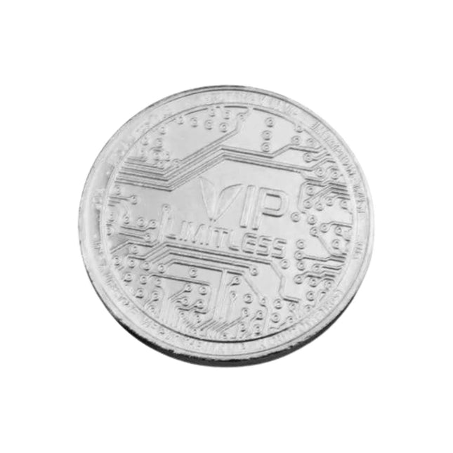 Jetons de buvette XL VIP Limitless en acier nickelé  Ø40 x 2,0mm - 100 pièces