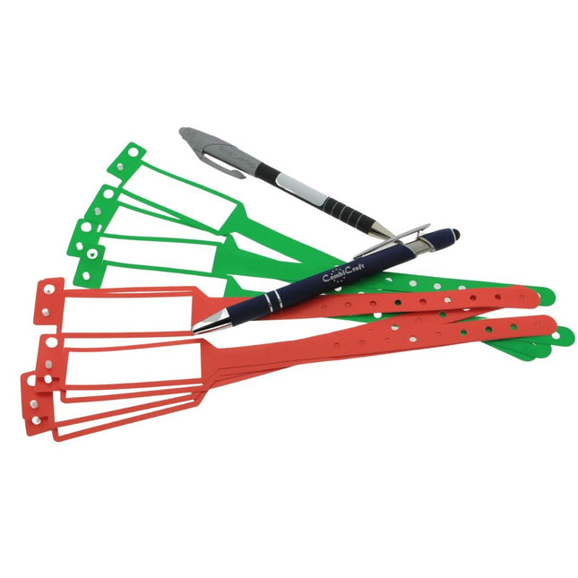 Bracelets en plastique écrivable - 100 bracelets