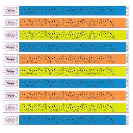 Bracelets Tyvek© Smiley - 100 bracelets