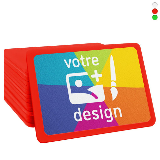 Jetons personnalisés rectangle - 85 x 55 mm - 100 pièces