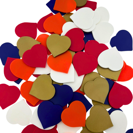 Jetons personnalisés cœur - 40 x 40 mm - 100 pièces